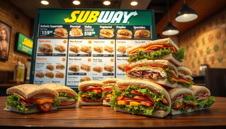 Subway Sandwich Menu